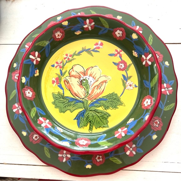 April Cornell Duchess Provençal Floral Plate (11”) & Bowl - Picture 8 of 12